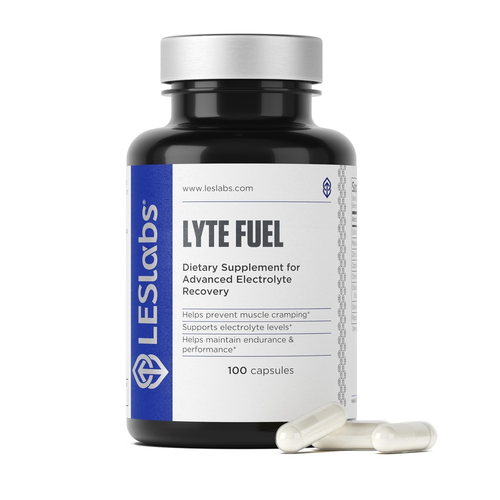 LES 实验室 Lyte 燃料 – 电解质替代,耐力,性能,肌肉Cramping & Keto 支持 – 镁,锌,钾和铬 – 非GMO 补充 – 100 Capsules