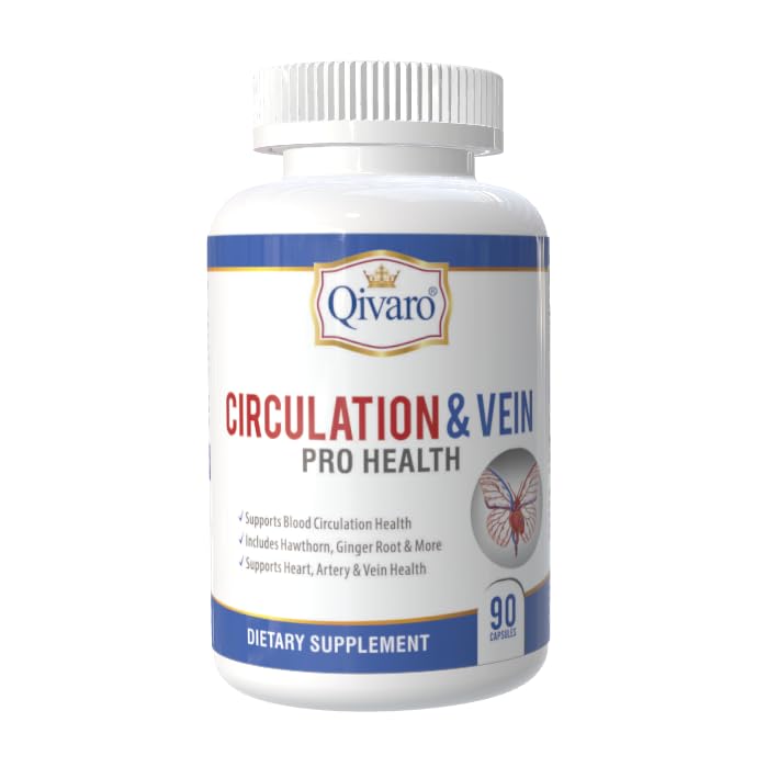流通和蔬菜 Pro 补充 - 包含 Niacin, L-Arginine, Ginger, Cayenne Pepper, Hawthorn & Diosmin - 90 Capsules