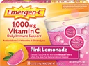 Emergen-C 1000mg 维生素C 粉末,有抗氧化剂,B 维生素和电解质,免疫支持豁免补充剂,咖啡因自由菲兹饮料混合剂,粉红柠檬汁火焰-30 Counter (Pack of 12)