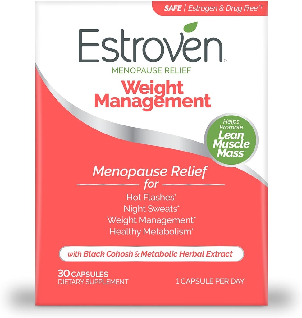 Estroven Menopause 救济重量管理 60和30 临床证明的重量管理