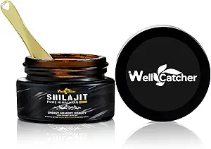 纯喜马拉雅Shilajit Resin for Men Women:天然有机Shilajit Supplement 600MG Rich in 85+ Trace Minerals 75%+Fulvic酸 能源豁免重点支持 50种服务
