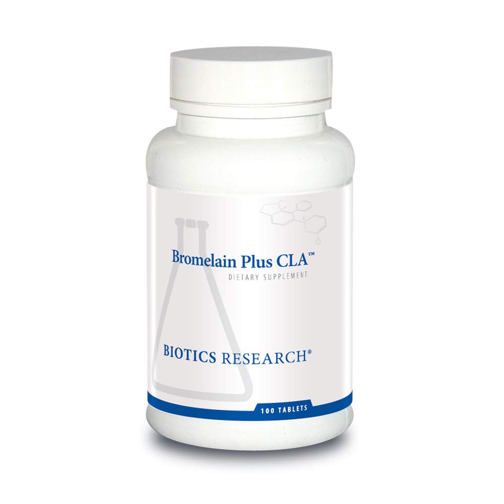 生物学研究 Bromelain Plus CLA 用品 Bromelain and Papain, 提供辅助酶支持, 支持肌肉舒适100平板