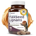 K9 为狗选用Flaxseed Lignans , 20mg 90 片,花生酱 Flavored Chewable, Impove Coat