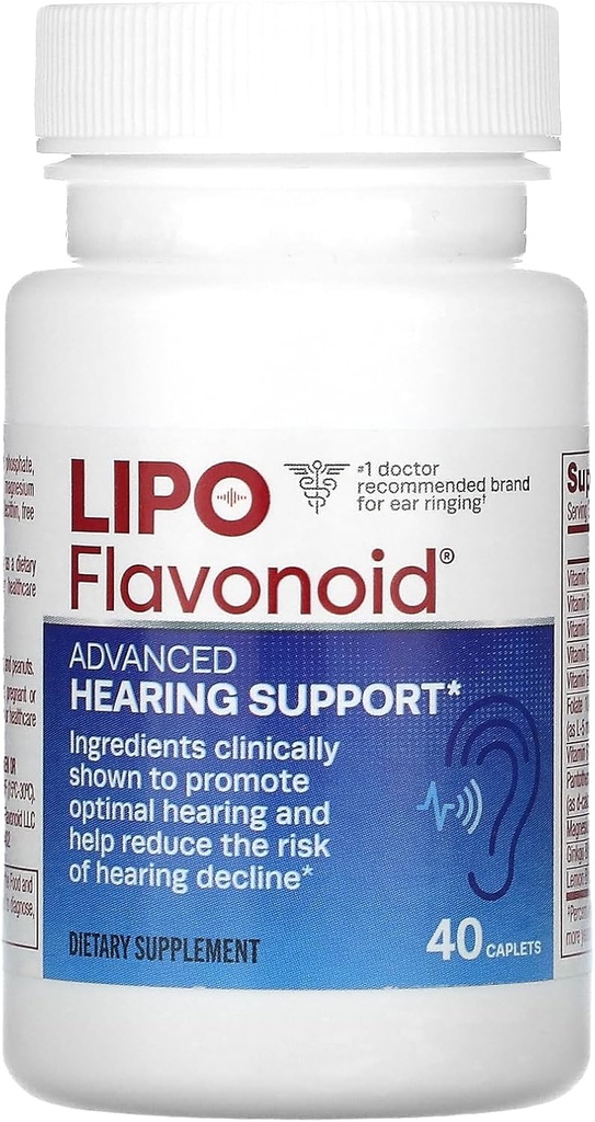 Lipo Flavonoid 高级听力支持每日补编 -- -- 帮助减少听力下降的风险和促进最佳听力 -- -- 40个卡片