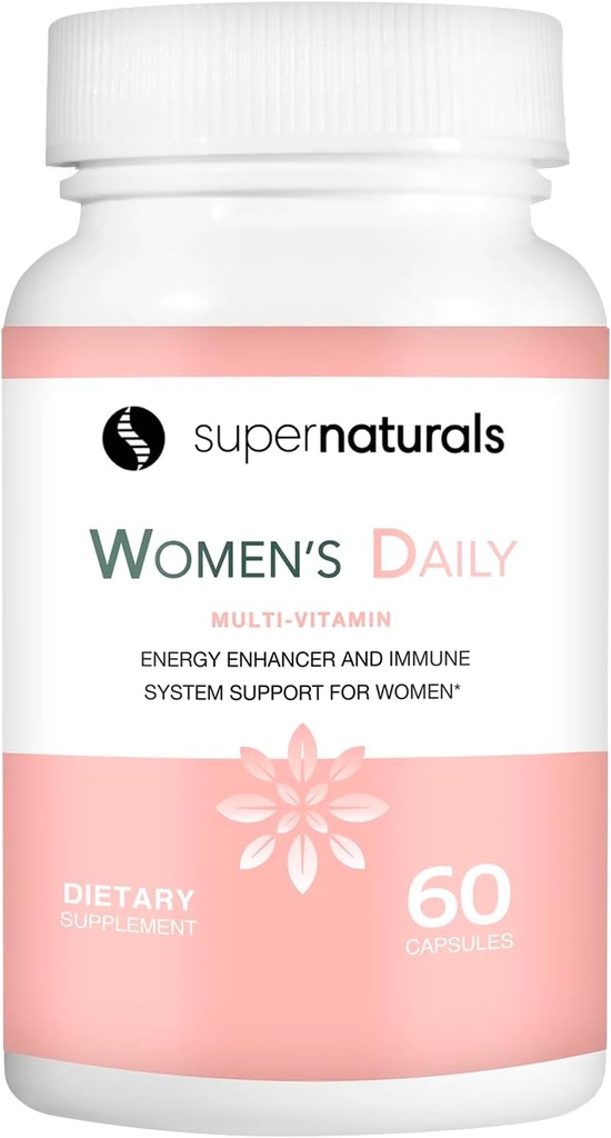 Super Naturals Health, Multivitamin for Women, Immune Defense Suppose multivitamin Capsules, Vegan Supposes for Women - 60 Capsules (英语).