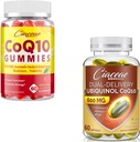 Ubiquinol CoQ10 600 MG 60 软胶盒与 CoQ10 Gummys 400 MG 60 计数