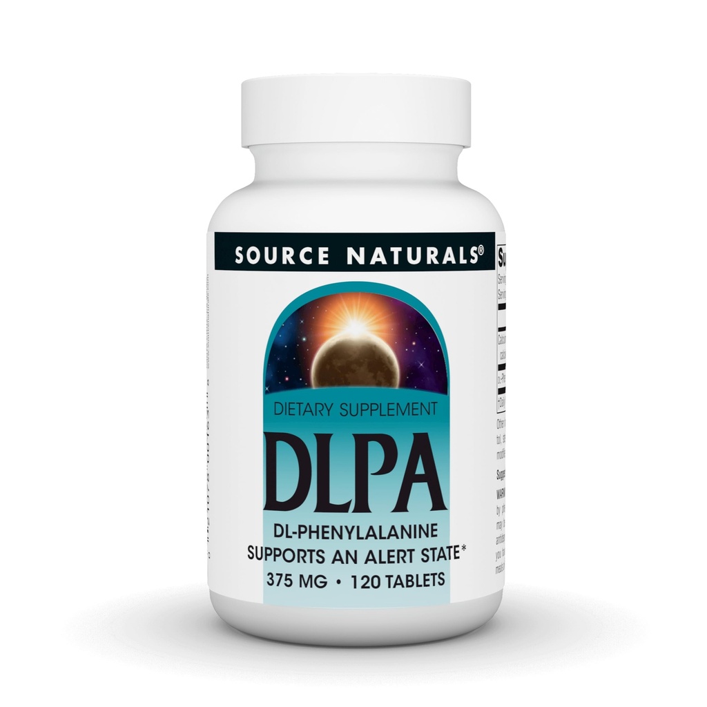 来源 天然 DLPA DL-Phenylalanine, 支持警戒状态* - 375 mg-120 片剂