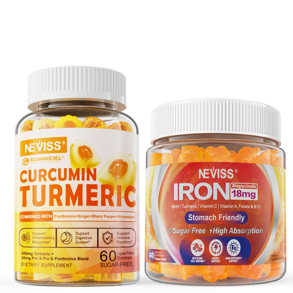 食糖 不含糖的Turmeric Crucumin 成人充电量550mg, Vegan 铁胶加维生素C
