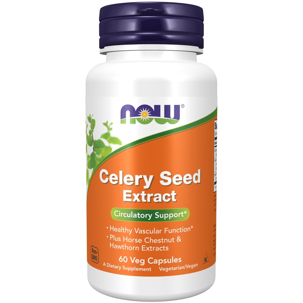 Now Foods Supplements, Celery种子提取, 加上马栗和霍桑提取, 60 Veg Capsules