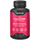 Naturalis Vegan 产前全谱 Omega-3 | Algae DHA, EPA, DPA, 维生素D3 和活的Folic L 5-MTHF | Vegan 学会认证,可持续来源,非GMO & Soy Free |120 Veggie Softgels
