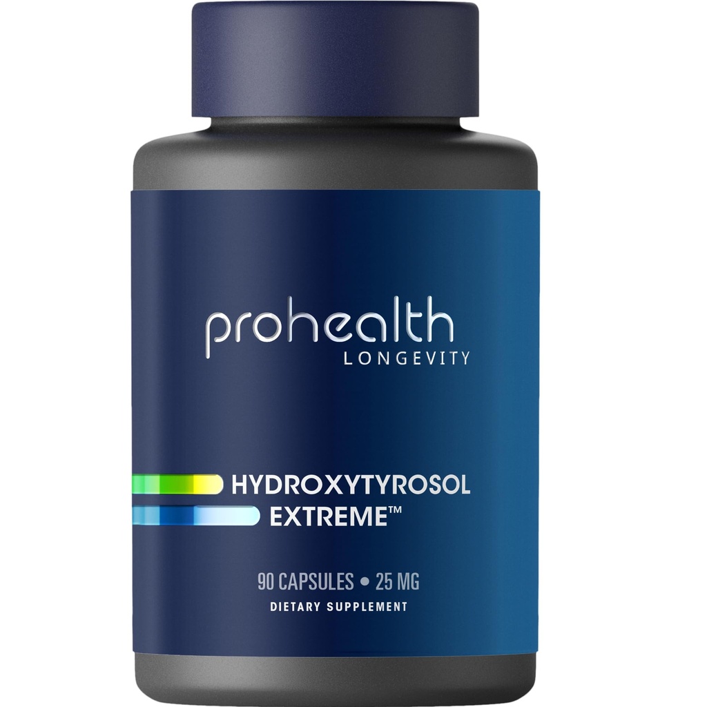 ProHealth Hydroxytyrosol Extreme - Hydroxytyrosol 补充,橄榄叶提取(Olive Leaf extract Organic) (90 Vegetarian Capsules) Gluten Free, Soy Free.