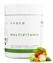 Kaged Multivitamin Capsules = 不喜欢的 有机水果和蔬菜 = 植物基 Vegan Multivitamin = 维生素 C, D, E, B12 = 男女补充 = 30种服务