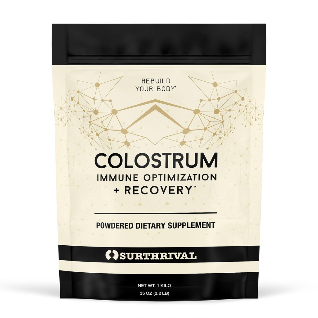 Surthrival: Colostrum Powder (1 Kilo, 2.2lbs), Immune 优化与恢复, Powed 饮食补充, Gut Health, Immune 支持, Keto 友好