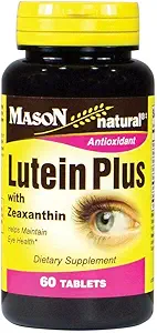 Mason Natural Lutein Plus 与 Zeaxanthin 为眼科健康片, 60 计数