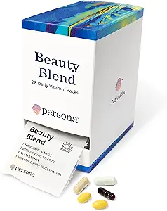 人营养美人蛋混合维生素包用于头发,皮肤和直肠(28包) – 包括Hyaluronic Acid,Collagen,Borage with Saffron & Vitamin C