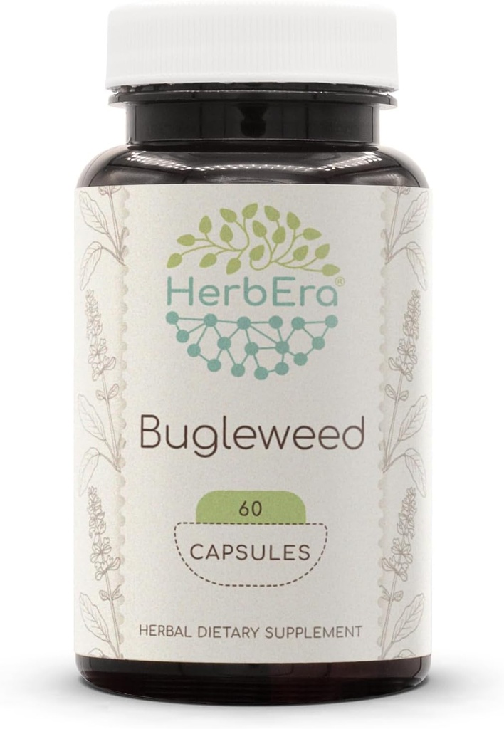 草果草(HerbEra Bugleweed) 60枚,400毫克,用Bugleweed(Lycopus Virginicus) 干草(60枚)
