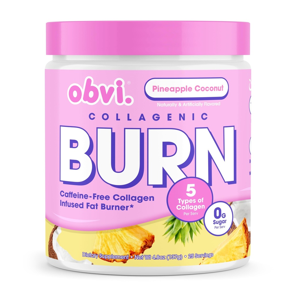 Obvi Collagenical 烧粉 |多Collagen Peptide Blend 与 GBB , Ashwagandha 和 Green Coffee | Pineapple Coconut , 25种服务