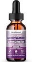 1 Pack Glucosamine Chondroitin MSM 液滴、成人男女额外力量联合支持补充、Quercetin Boswelia、Bromelain、抗氧化剂免疫支持(2 Fl oz)