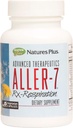 Natures Plus 高级治疗 ALLER-7 Rx-呼吸 - 60 植物盖 - 支持呼吸井 - 无胶 - 30 服务