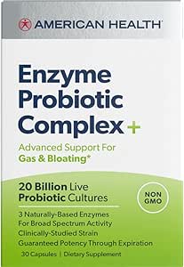 美国健康酶 Probiotic Complex, 20亿种微生物 - 临床研究 Strain - 对气体和布洛廷的先进支持 * - 非GMO - 30 Capsules, 30总服务量