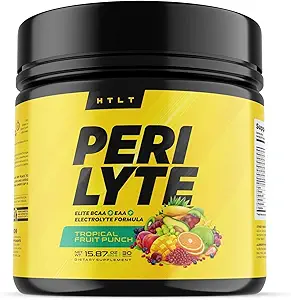 Perilite by HTLT 水合电解液 饮料 混合 最佳 2:1:1:1 比例 BCAA 补充 + 工作后恢复粉末,配有2750毫克的基本氨基酸 + 肌肉健康 EAA 补充