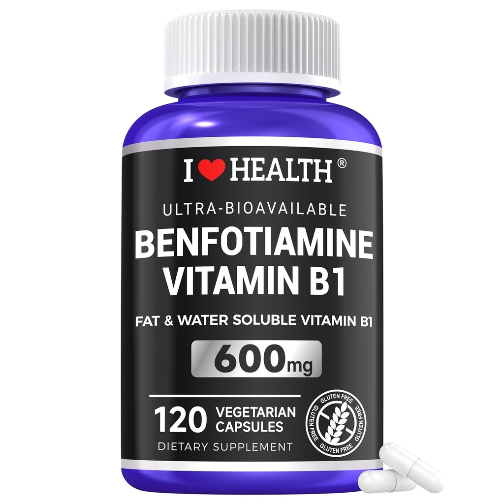 苯甲胺600mg + 20mg 维生素B1 → 120 Veggie Capsules → 在美国制造 → 第三党测试 → 脂肪溶液 基本维生素B1 锡胺补充 → 非GMO → Gluten Free-Vegetarian 友好