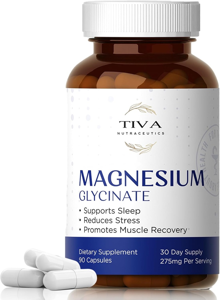 甘油镁 – Gentle & High Absobable Magnesium for Sleep, Muscle Relaxation & Heart Health – 能量和骨头支持的Chelated Magnesium 复合体 → 90 Capsules