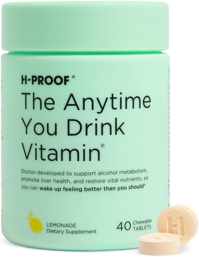 H-PROOF 随时饮用维生素、活体健康和电解质、牛奶硝酸盐和维生素B和C的豁免支助 -- -- 40块可切片(20枚)、维冈、柠檬水