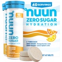 Nuun 零糖水解电解质片 -- -- 钠、钾、氯化物、钙、镁、轻和美味水果火焰、无糖、无糖、无胶、Vegan、混合Citrus 4 Pack(共计40种)