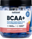 营养成本 BCAA + 水分 Raspberry 柠檬水(20 Stickpacks) - 具有水分复合体的分支链氨酸 - 无糖,非GMO