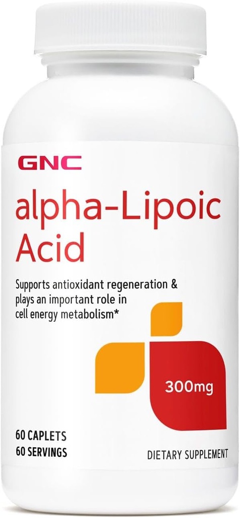 GNC Alpha-Lipoic Acid 300mg, 在细胞能量代谢中扮演重要角色, 60 计数