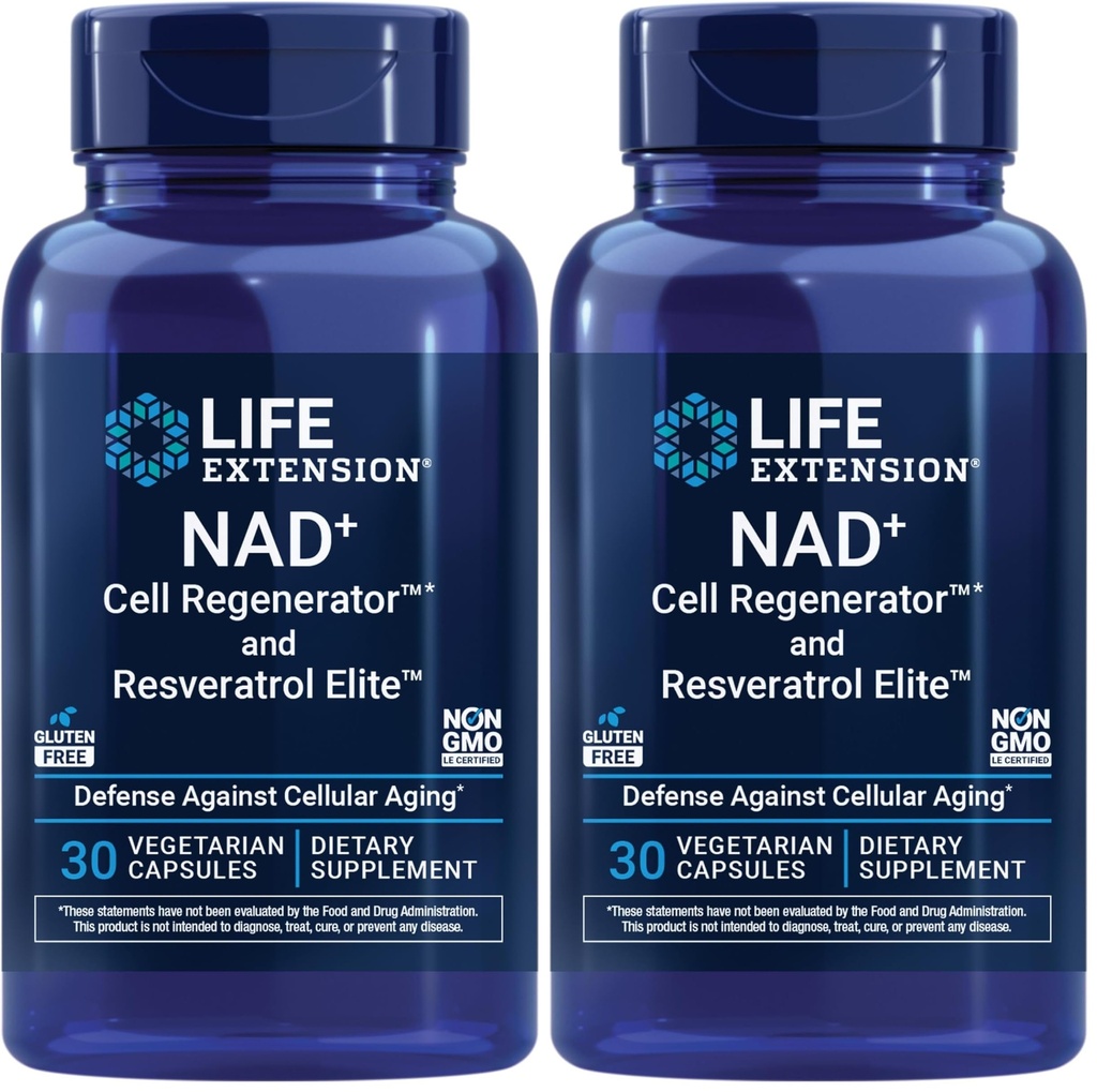 生命延长NAD+ 细胞再生器和再生素 Elite, NIAGEN nicotinamide riboside, Trans-resveratrol, quercetin, Fisetin, 用于长寿, 能量, 和氧化应激, 30 维基百科