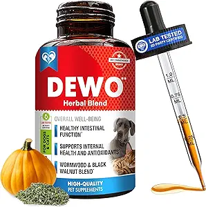 狗和猫的自然肠道防御 – 用虫木清洁草本植物,黑胡桃 – 促进健康古特和植物平衡 – 高级广谱公式