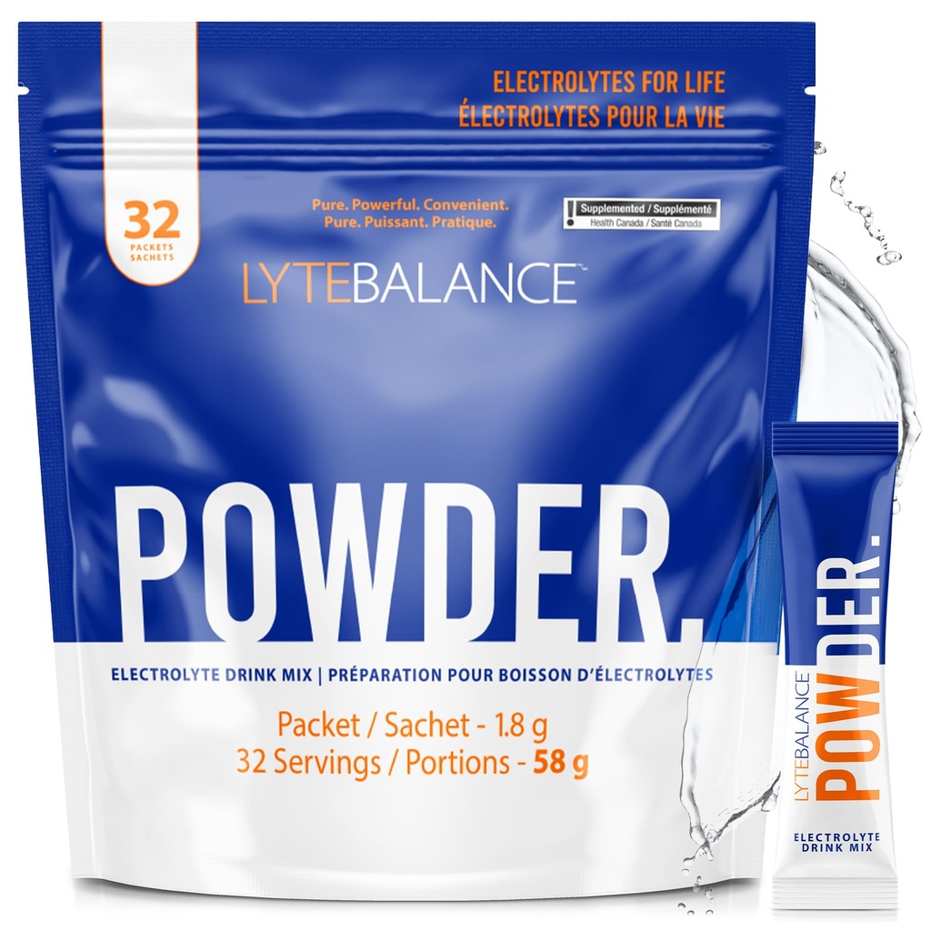 LYTE BALANCE 双强包 32 天然盐电解液 饮料 Mix w/Sodium, Potassium & Magnesium → 每日水分,肌肉恢复,免疫支持 → Keto, Paleo, 无糖