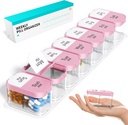 Odaro Extra Great Weekly Pill 组织者 2 Times A Day, Pill Box 7 Day Am Pm 持有每日药品维生素和补充剂 - 粉红色