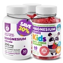 DR. MORITZ Magnesium Bundle - 成人口服(200mg, 30 Counter)和婴儿口服(60 Counter, 2 Pack) - 无糖