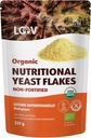 LOOV 有机非强化营养类酵母花 - Vegan, Gluten Free, no-GMO 非强化 Nooch - 天然B-维生素的好来源 - 无添加盐或糖 - 可回收袋, 8 Ounces (227克)