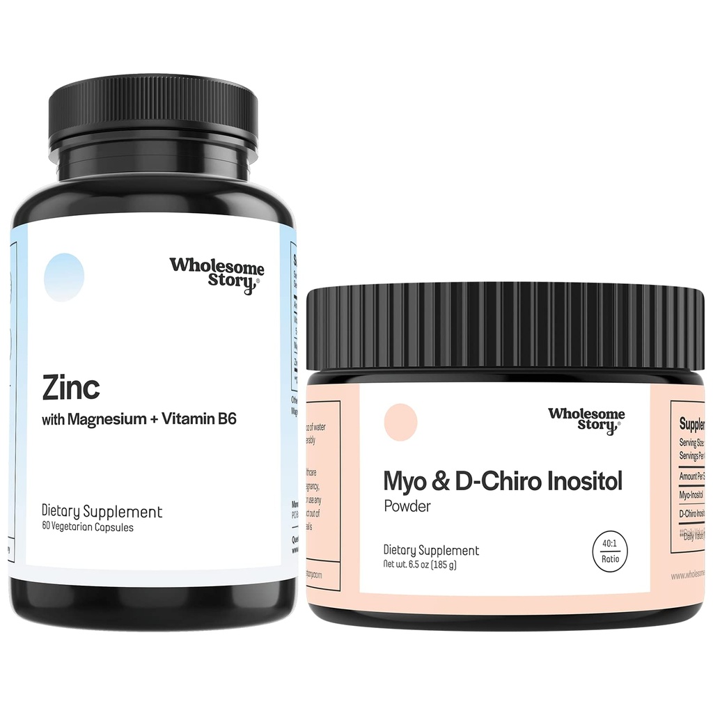 锌、镁 + Myo & D Chiro Inositol → Zinc Piclinate, 镁 Glycinate, 维生素 B6 + Myo & D-Chiro Inositol Powder → 生殖和生育健康 → 30和90天供应