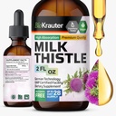 BIO KRAUTER 牛奶硝酸盐液滴 - 牛奶硝酸盐Silymarin Liver 支持补充剂 - Liver Cleanse Detox - 2 Fl. Oz.