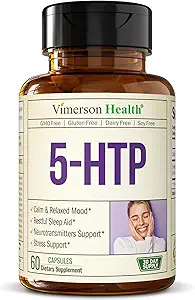 5HTP Serotonin Supplements for Women & Men. Sleep Aid and Indeptional Presidents - 5 HTP Plus Supplement 200 mg 配有睡眠钙,Calm Mood,和神经递质支持. 在美国制造的60枚甲壳虫