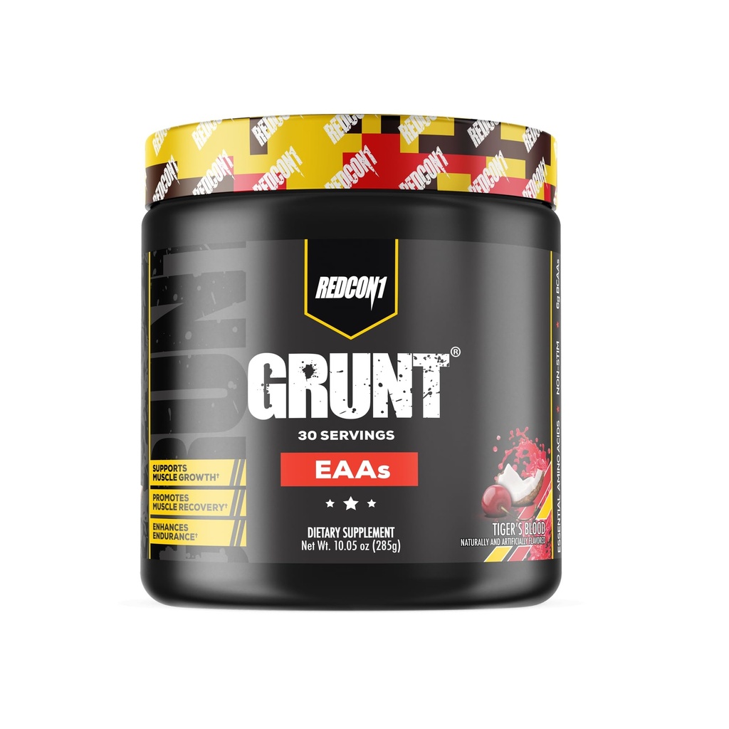 REDCON1 Grunt EAAs,虎血——无糖,Keto友好 基本氨基酸 粉末——工作后粉末含有9种氨基酸,用于帮助火车,回收,重复(30种服务)