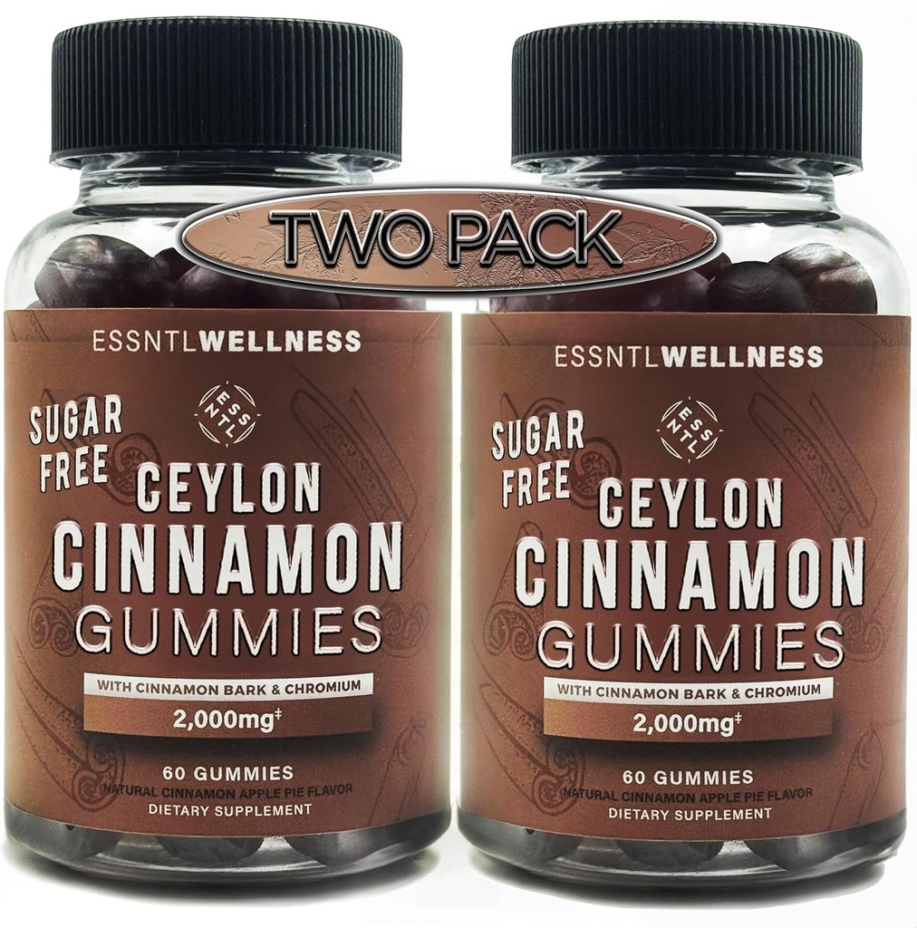 锡兰桂糖无糖胶,(120ct t2,000mg/Serving) 联合支持,抗氧化剂,美味的无糖苹果派果糖,维冈和格卢滕无糖
