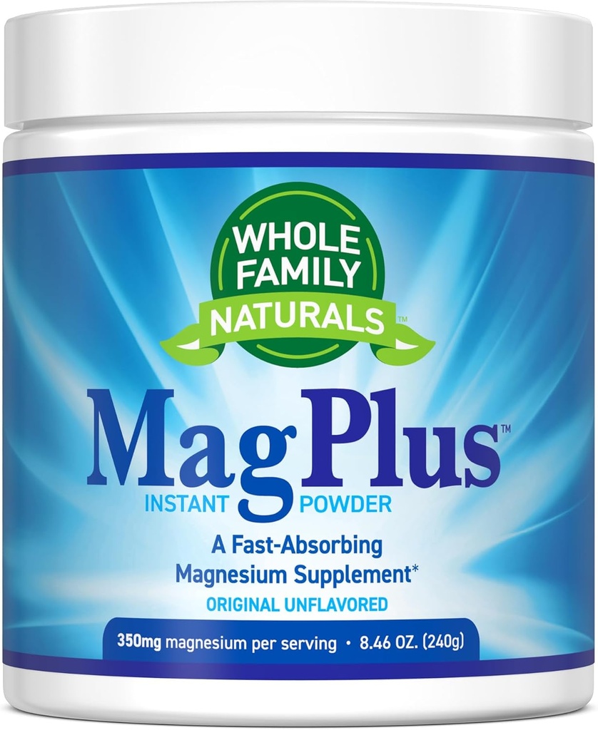 镁粉补充剂 - MagPlus - 天然冷却 镁饮料 - 镁补充剂用于肌肉,睡眠和便秘救济(未尝有)