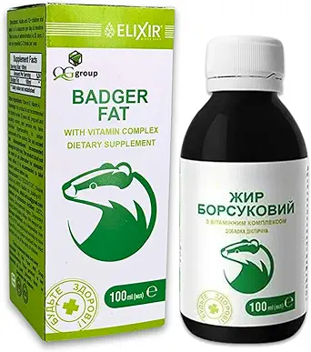 QG 组合 Badger Fat 100 配有维生素复合型自然饮食补充剂
