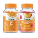 活生生的维生素C 750mg + 镁 85mg, Gummys Bundle - Great Tasting, Vitamin Supplement, Gluten Free, GMO Free, Chewable Gummy (英语).