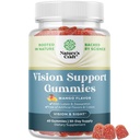 视觉支持成人Gummys - Lutein和Zeaxanthin 眼部健康补充剂 - Potent Lutein眼部维生素 蓝光保护干燥 Strain 支持和视觉锐利 - 60 Counter