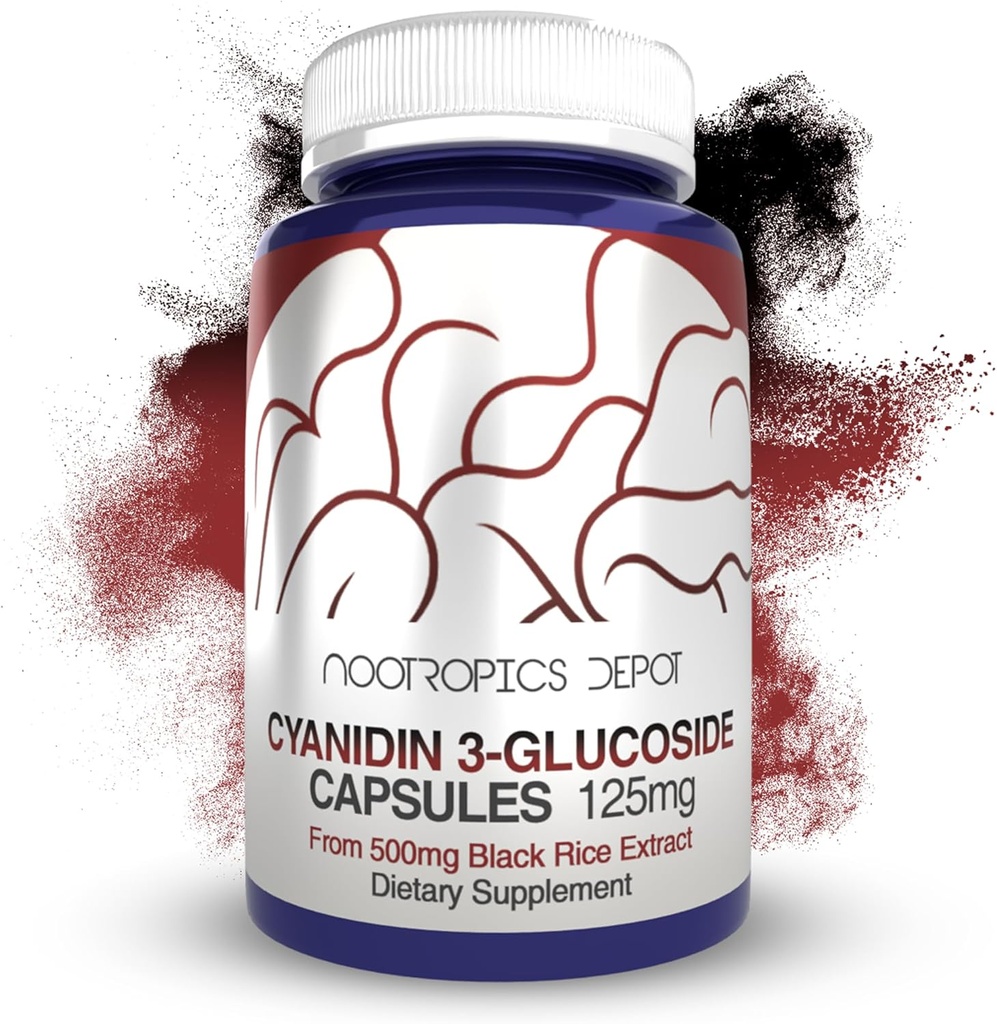 (原始内容存档于2018-09-21). Nootropoctics Depot Cyanidin 3-Glucoside Capsules 125mg | 60 Counter | C3G | Oryza Sativa | Metabilic, Vision, & 认知支持