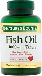 自然丰产300毫克Omega-3鱼油 1000毫克软胶 120毫克软胶(包2)