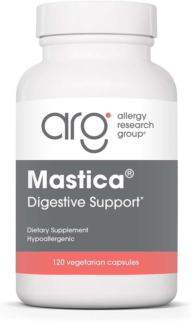 过敏性研究小组 Mastica -- -- 塑料胶囊,成人消化健康补充剂,塑料抗药性胶囊,用于Gut健康支助 -- -- 120个
