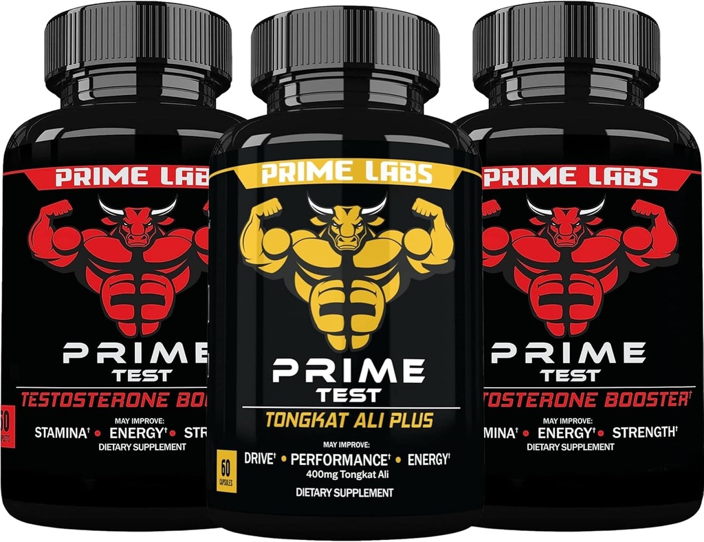 Prime Labs Prime Testosterone 助推器(60 cm, 2-Pack) + Tongkat Ali Plus(60 cm)